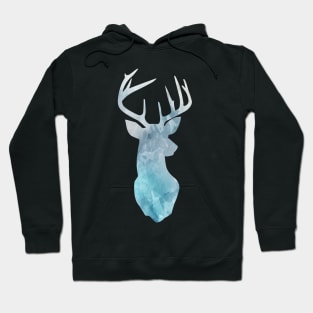 Watercolor Deer Illustration Hoodie